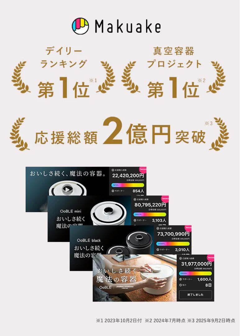 新品未使用品　OoBLE（オーブル）13L 真空保存容器　ブラック