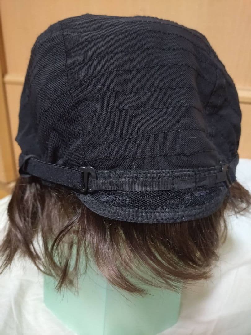 人毛100%　Sサイズ　ブラウン　フルウィッグ　ウエーブ