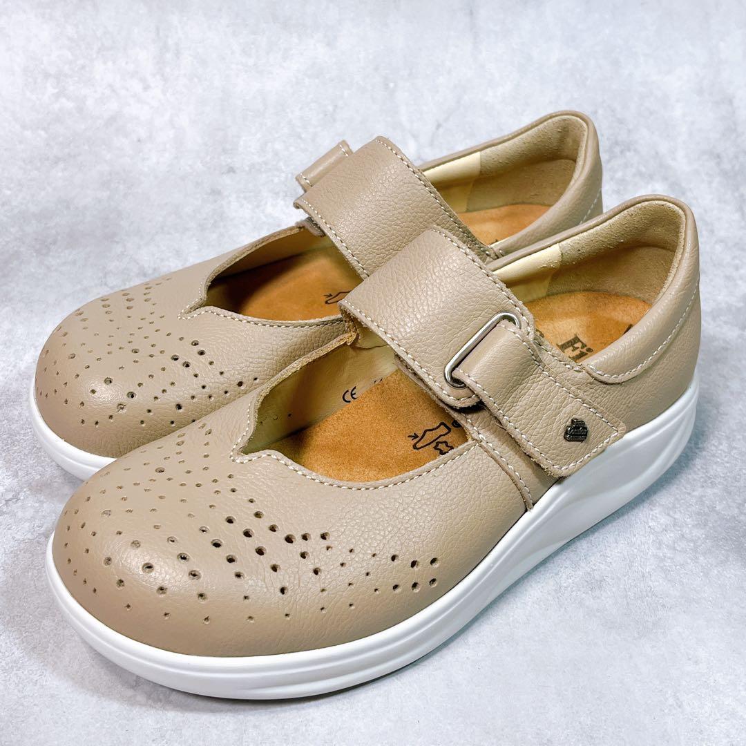 極美品【フィンコンフォート】ハドソン 4 ストラップ　レザー　ローリングソール