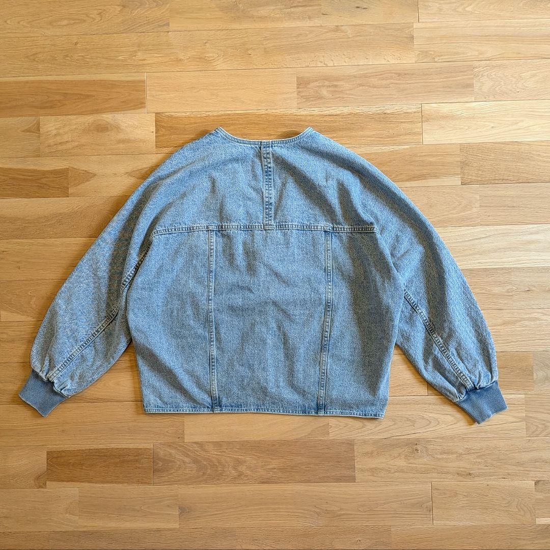 PASSIONE　パシオーネ　デニム Vネック ノーカラー ジャケット