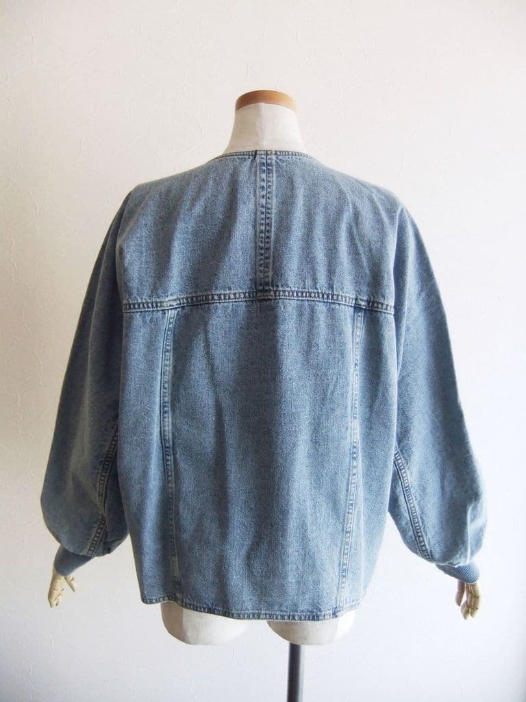 PASSIONE　パシオーネ　デニム Vネック ノーカラー ジャケット