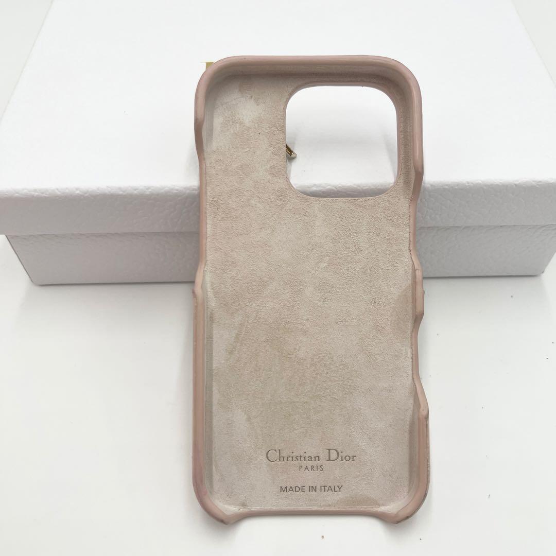 【現行品】ディオール iPhoneケース 16 Pro カナージュ ピンク