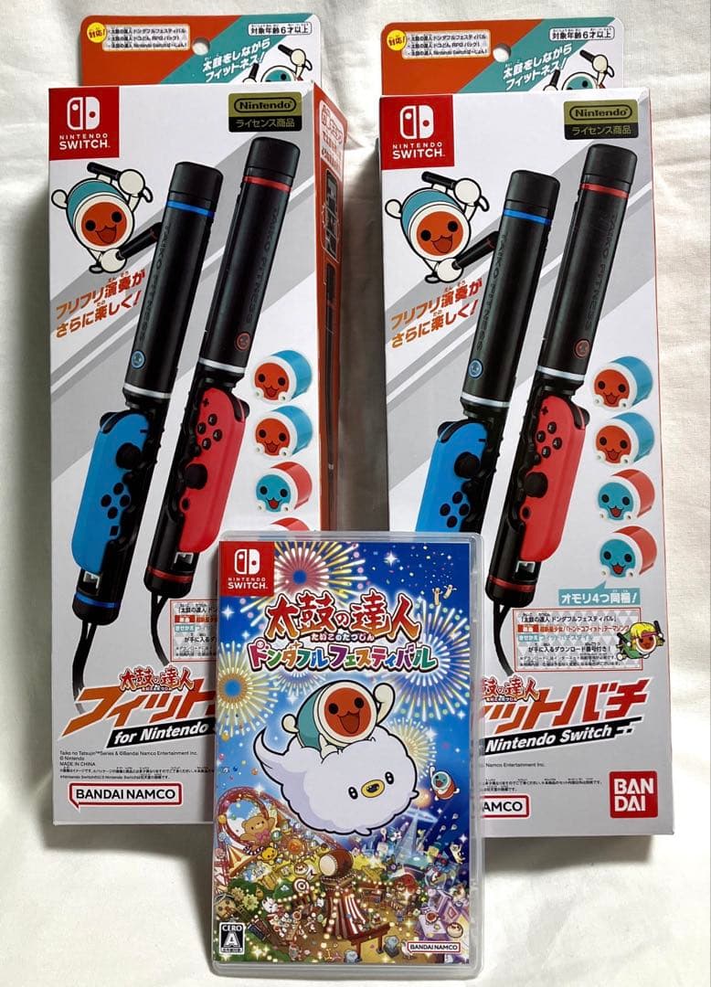 Switch 太鼓の達人 ドンダフルフェスティバル　フィットバチ2セット付