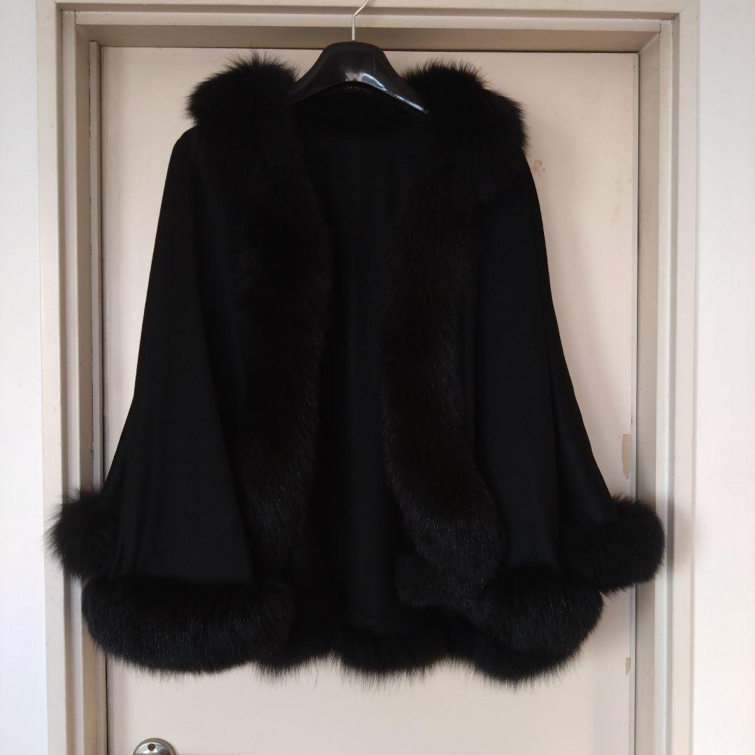 ファー付きカシミヤコート