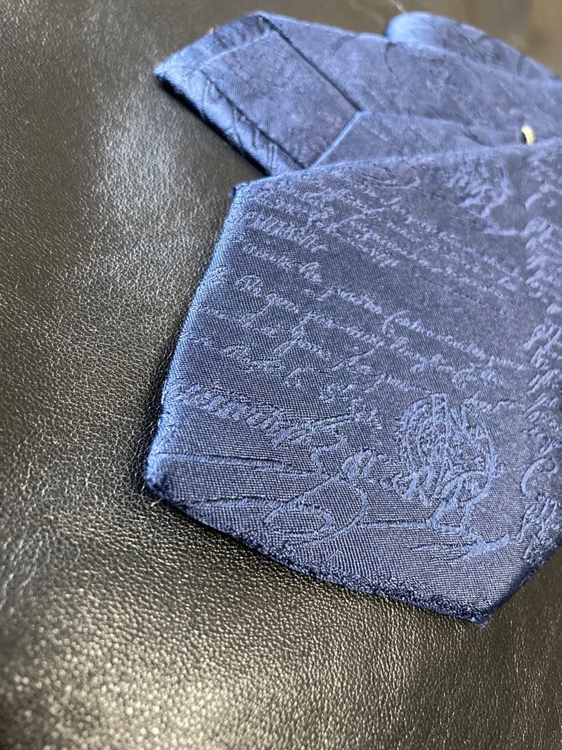 Berluti カリグラフィ　ネクタイ ネイビー
