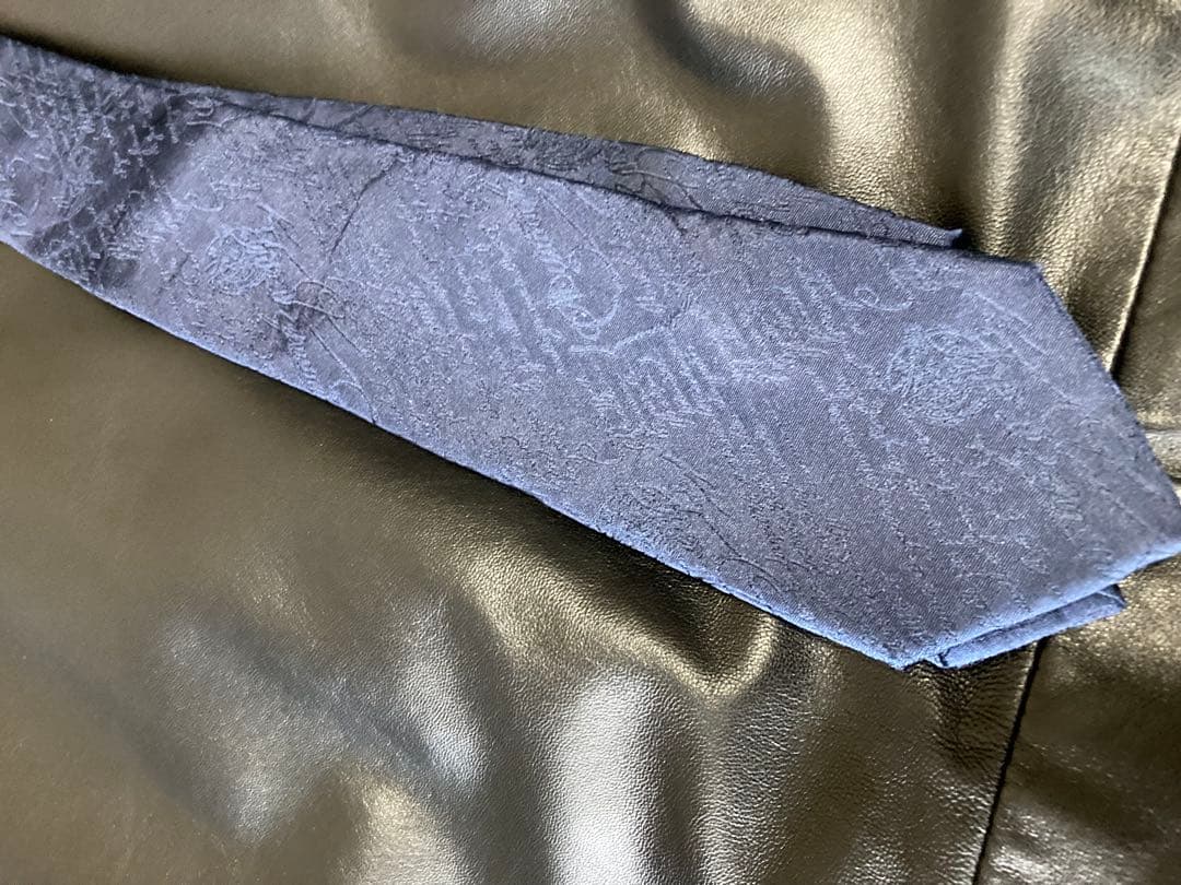 Berluti カリグラフィ　ネクタイ ネイビー