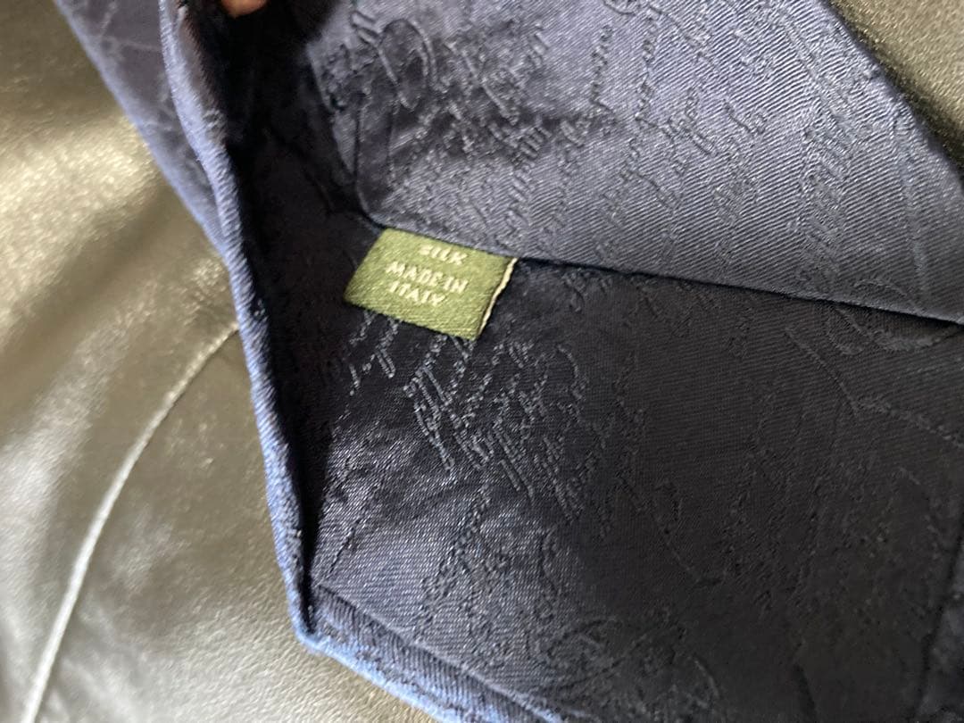 Berluti カリグラフィ　ネクタイ ネイビー