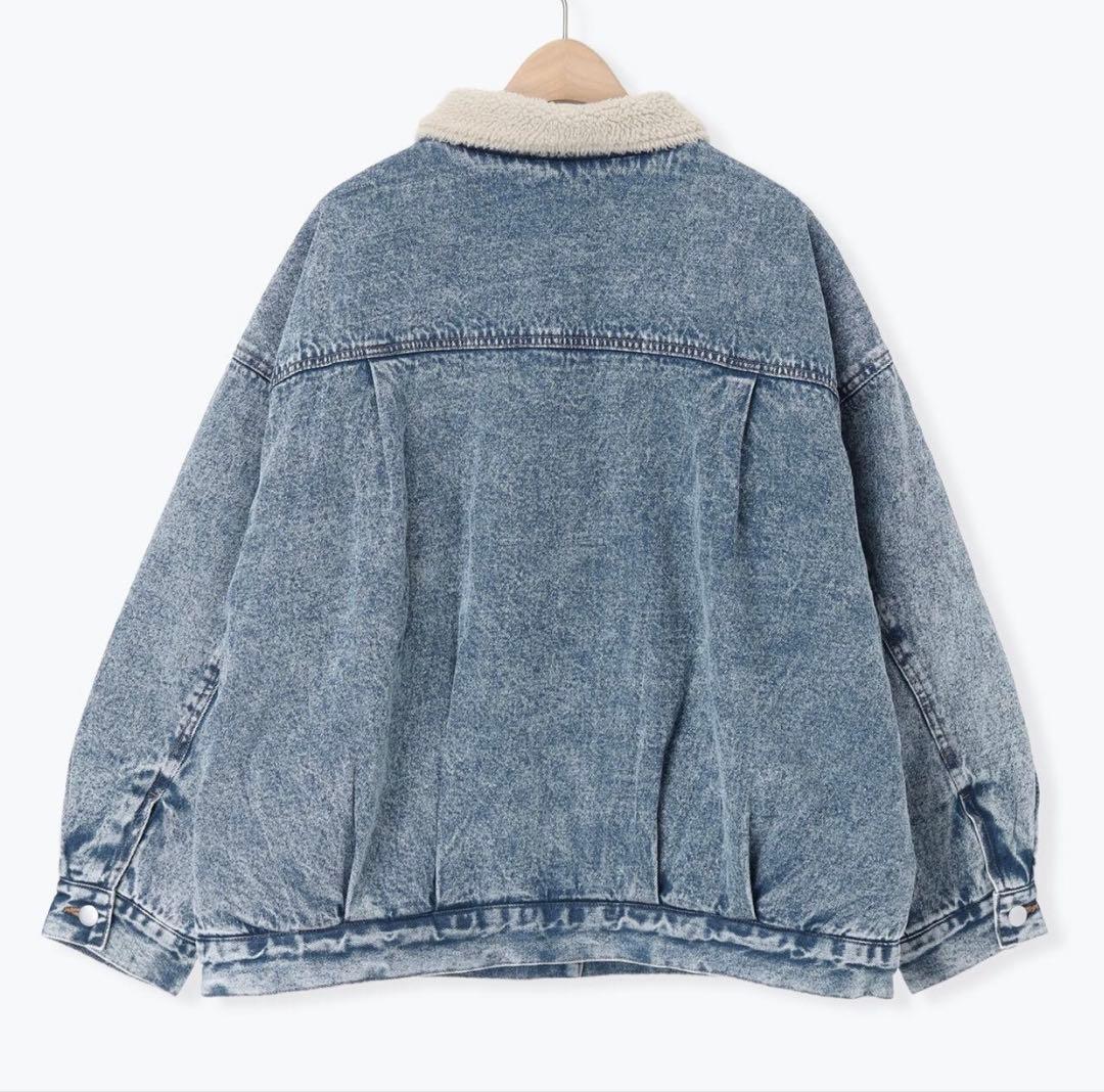 サマンサモスモスデニムジャケット　デニムボアジャケット　ブルー