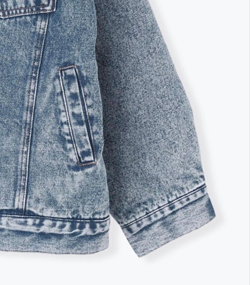 サマンサモスモスデニムジャケット　デニムボアジャケット　ブルー