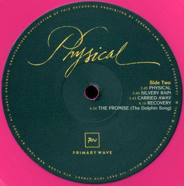 オリビア・ニュートン・ジョン　Physical　限定 重量盤 ピンクカラー LP