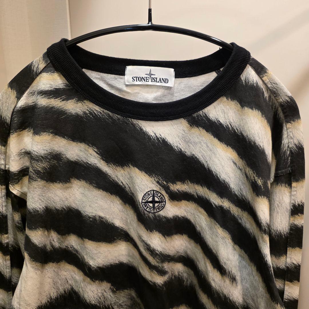 STONE  ゼブラ柄 長袖カットソー