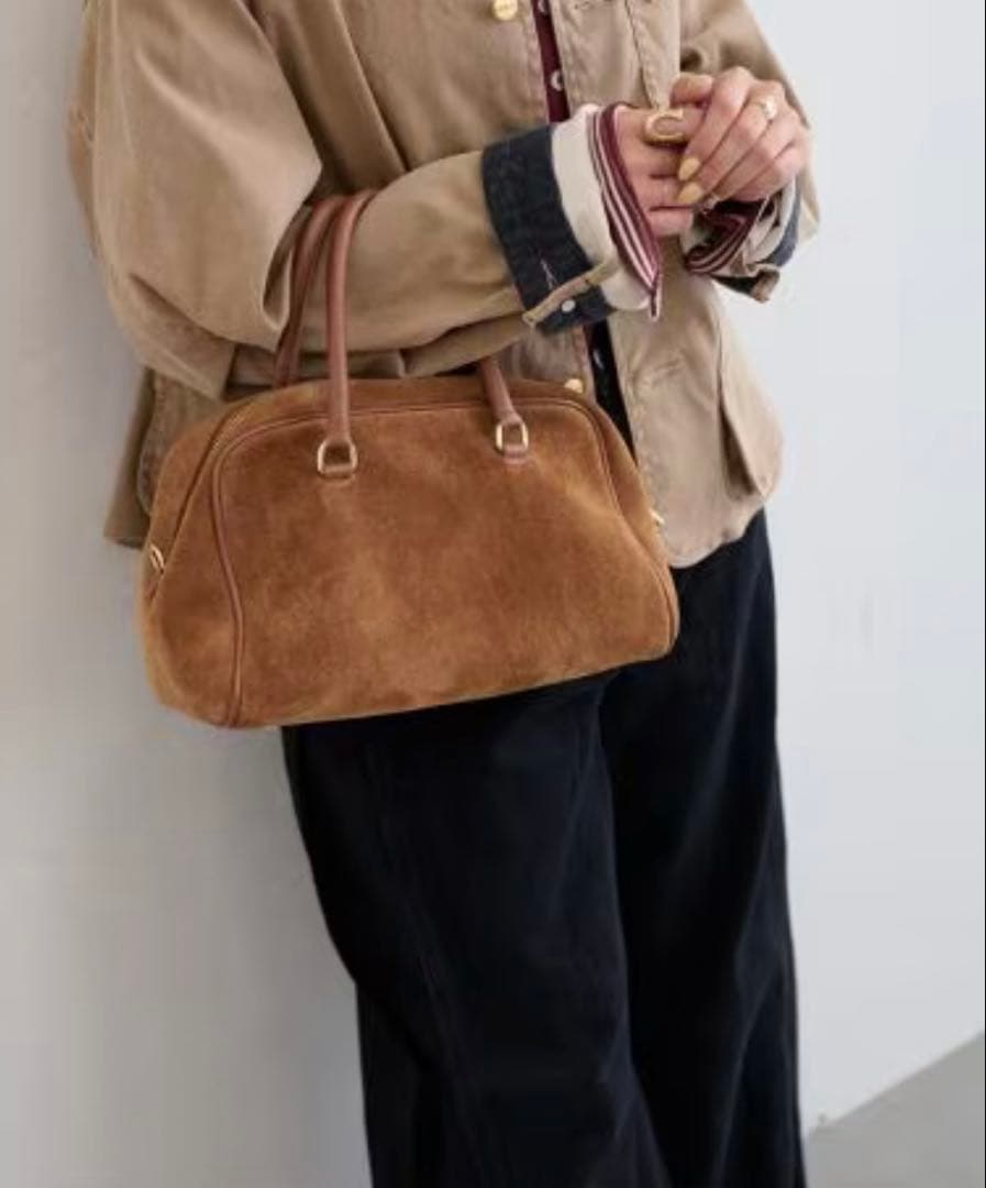 AULENTTI オウレンティ スエードボストンバッグ　スピックアンドスパン