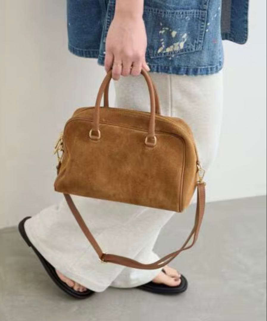 AULENTTI オウレンティ スエードボストンバッグ　スピックアンドスパン