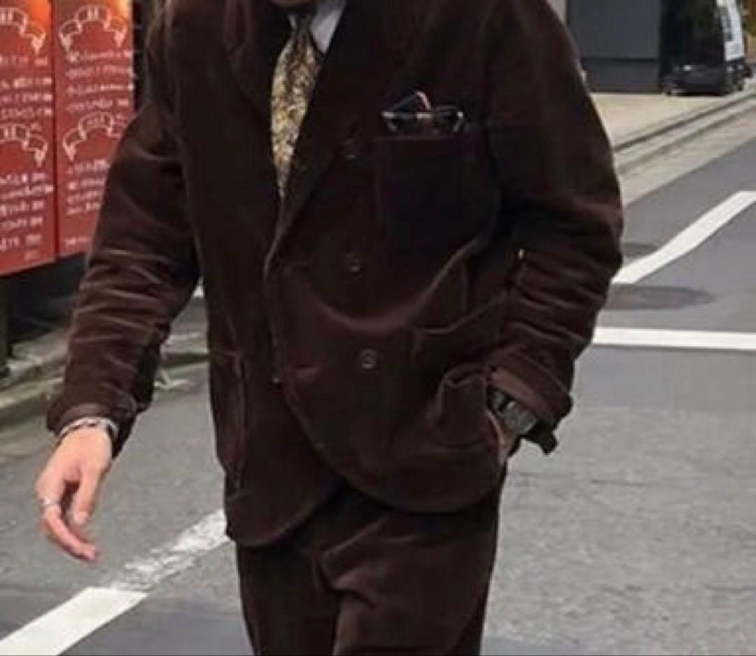 日本製【FSC】フレンチワーク風コーデュロイダブルブレストジャケット UR購入