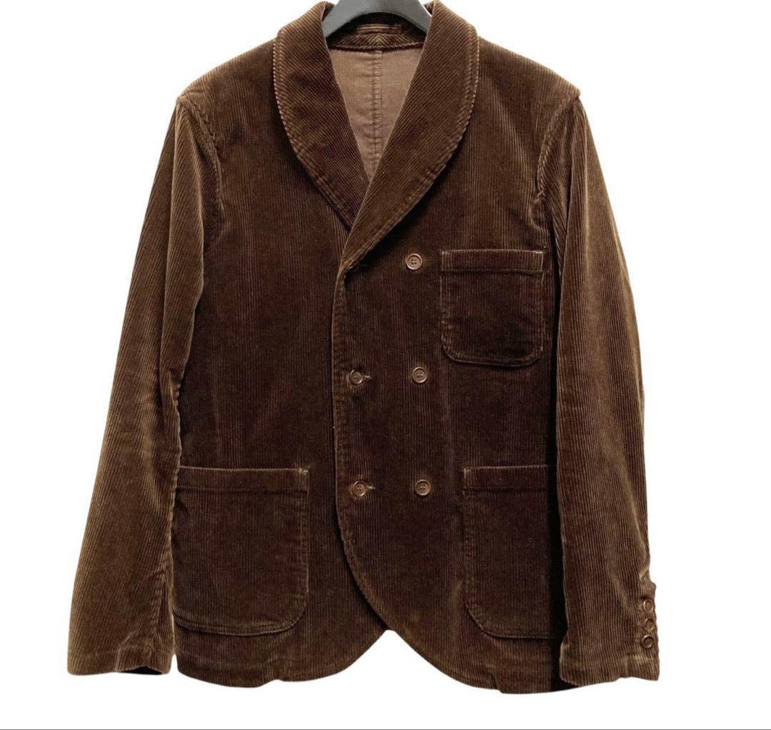 日本製【FSC】フレンチワーク風コーデュロイダブルブレストジャケット UR購入
