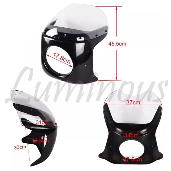 ロックハート風 クリア ヘッドライト ロケットカウル ビキニカウル 風防