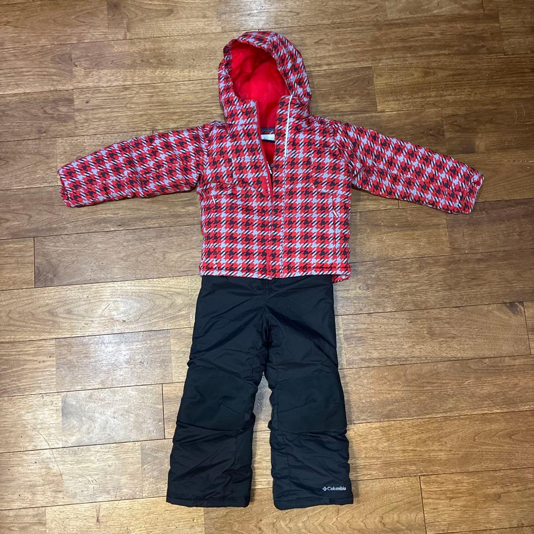 Columbia 子供用スキーウェア XXS 赤黒