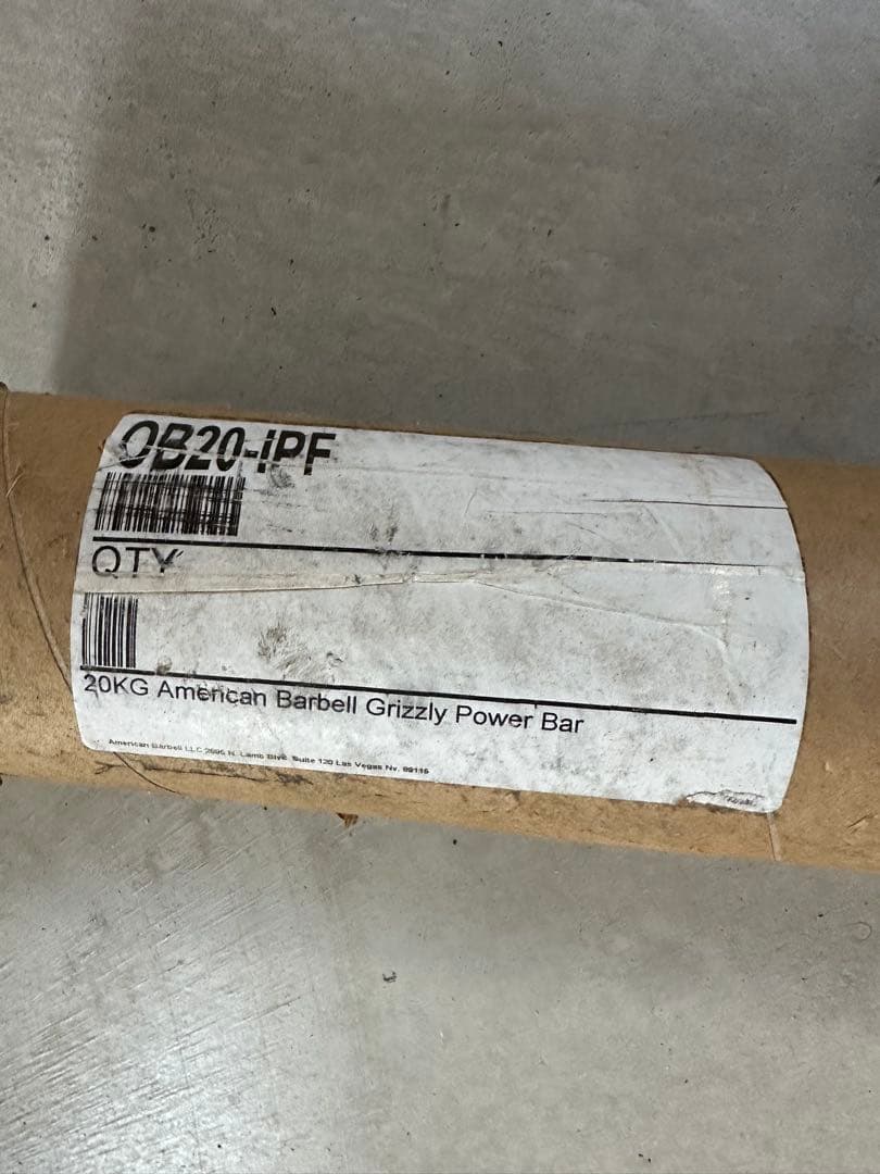 アメリカンバーベル　グリズリーパワーバー　20kg