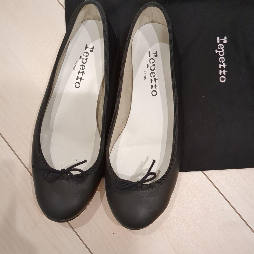 【美品】Repetto ブラック バレエシューズ　36 23cm
