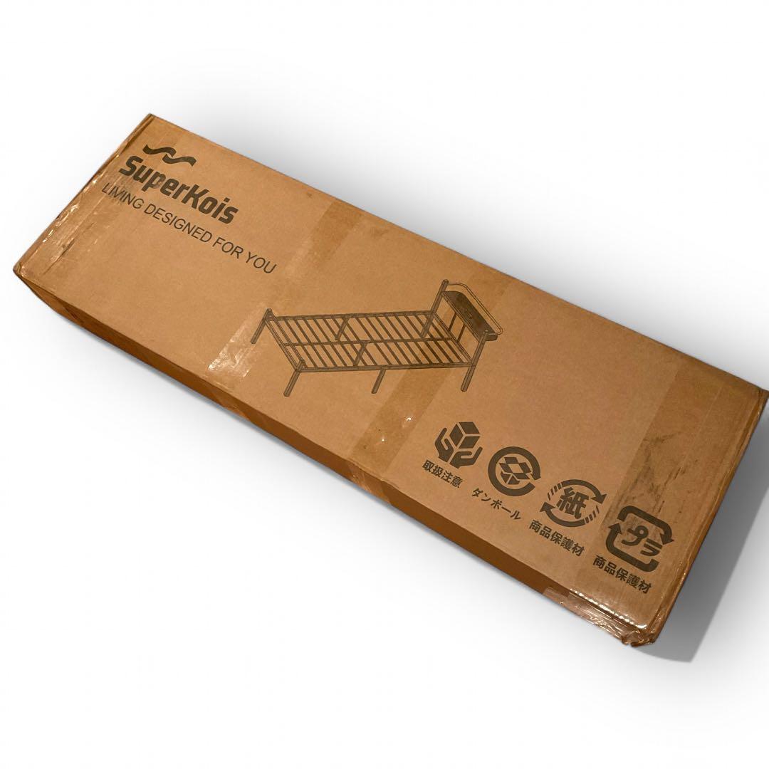 ベッドフレーム シングル 宮棚 2口コンセント USBポート Type-C 黒