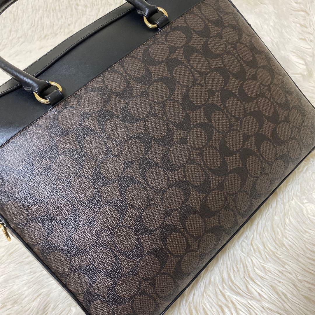 コーチ COACH シグネチャー ハンドバッグ A4可　ビジネスバッグ男女兼用