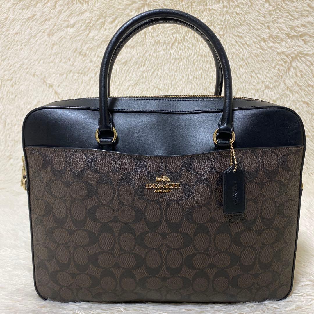 コーチ COACH シグネチャー ハンドバッグ A4可　ビジネスバッグ男女兼用