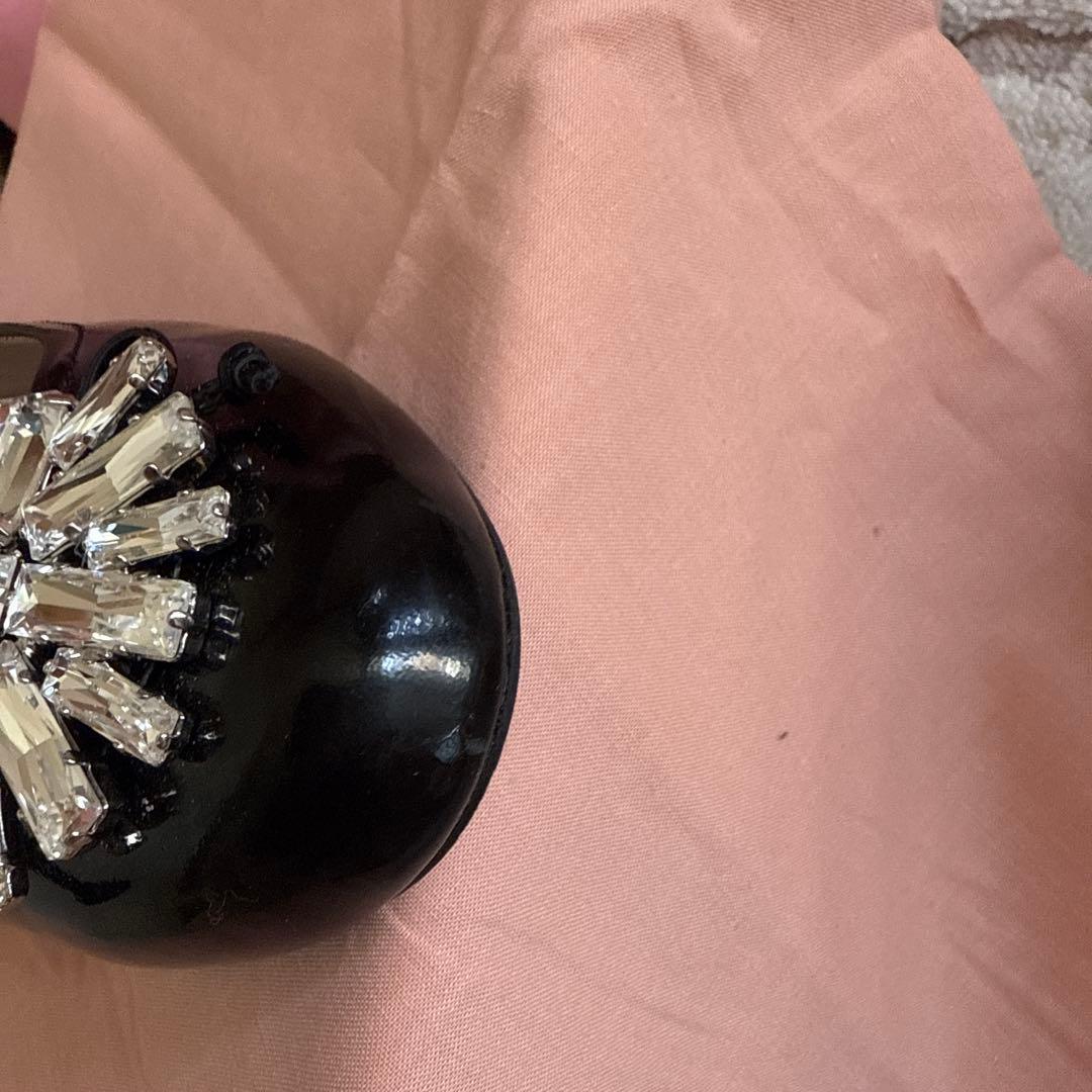 ❤︎専用❤︎miu miu クリスタル装飾 フラットシューズ