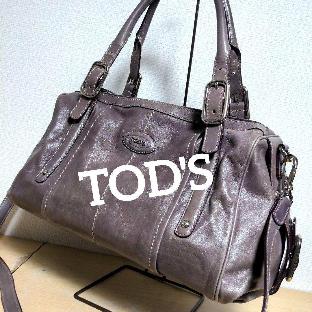 ci28. TOD'S 2way ショルダーバッグ 牛革