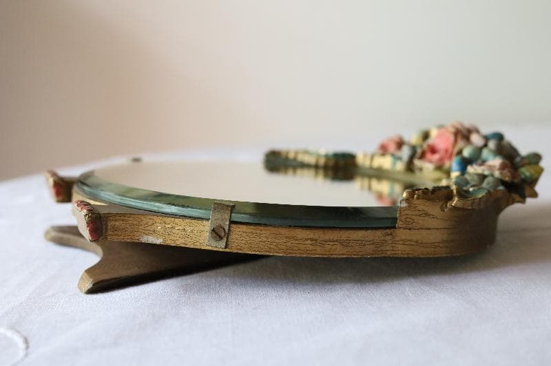 アンティーク　バーボラミラー