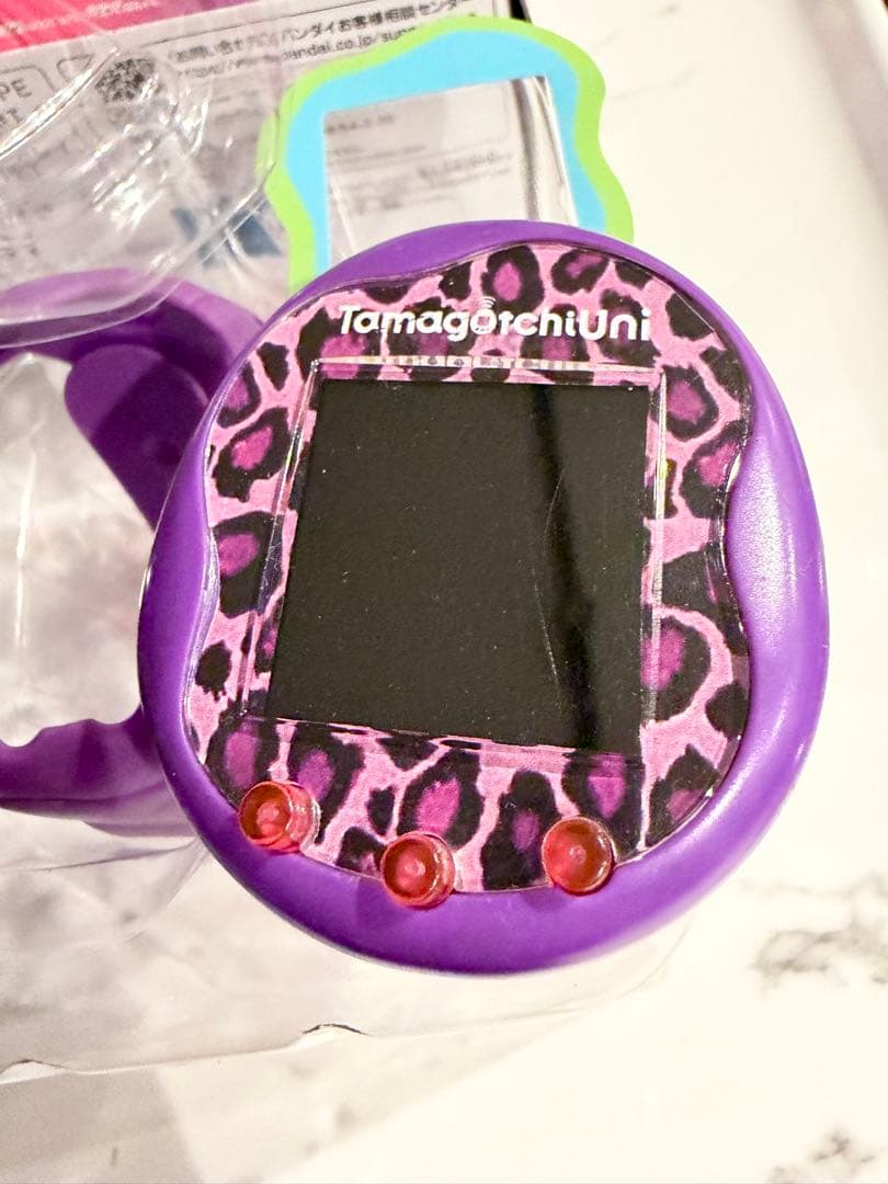 【箱あり】たまごっちuni 本体　ピンク＆パープル ２体　パーフェクトガイド付き