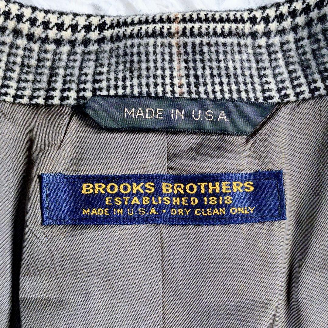 CAMEL 100%　テーラードジャケット　USA製　千鳥格子　L相当　グレー系