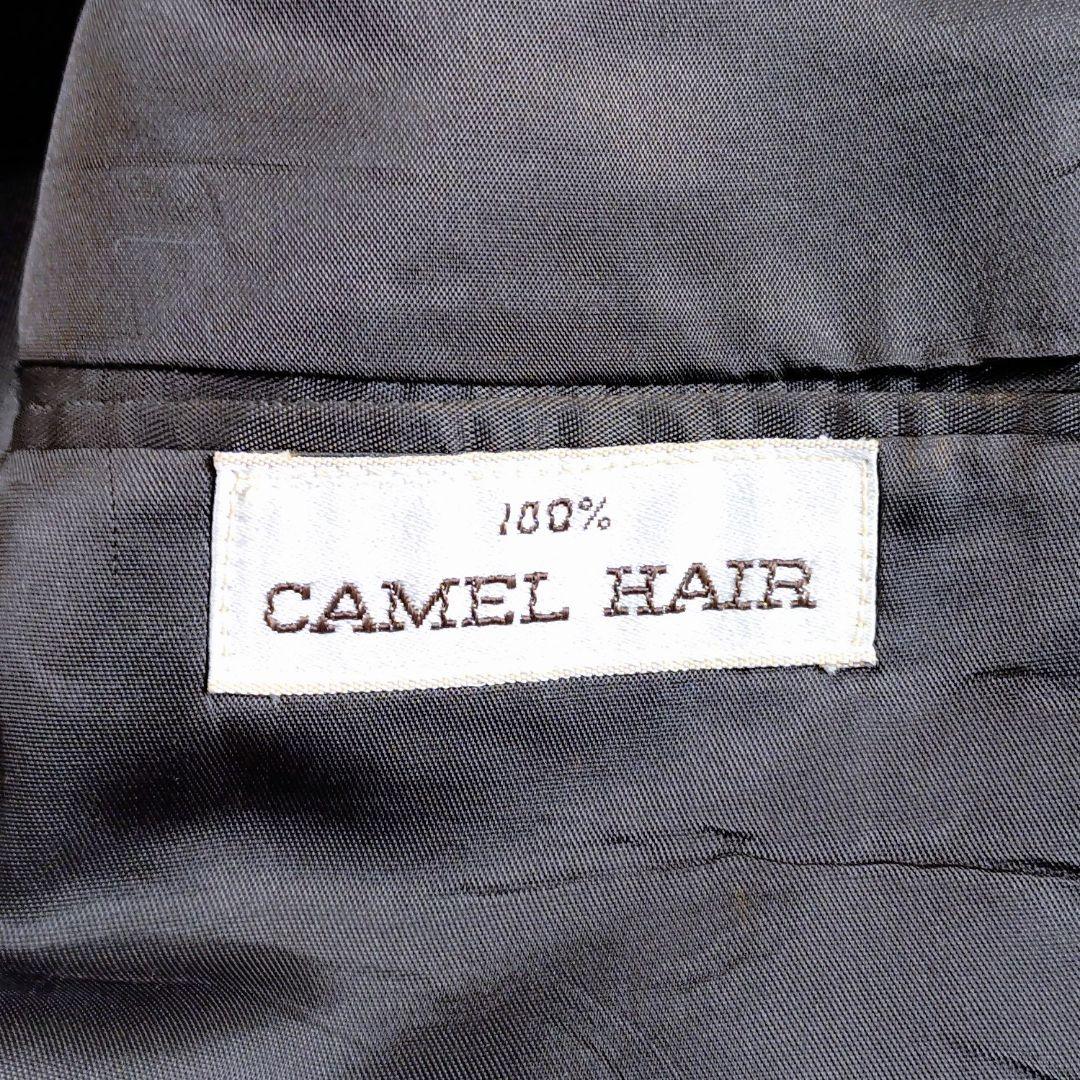 CAMEL 100%　テーラードジャケット　USA製　千鳥格子　L相当　グレー系