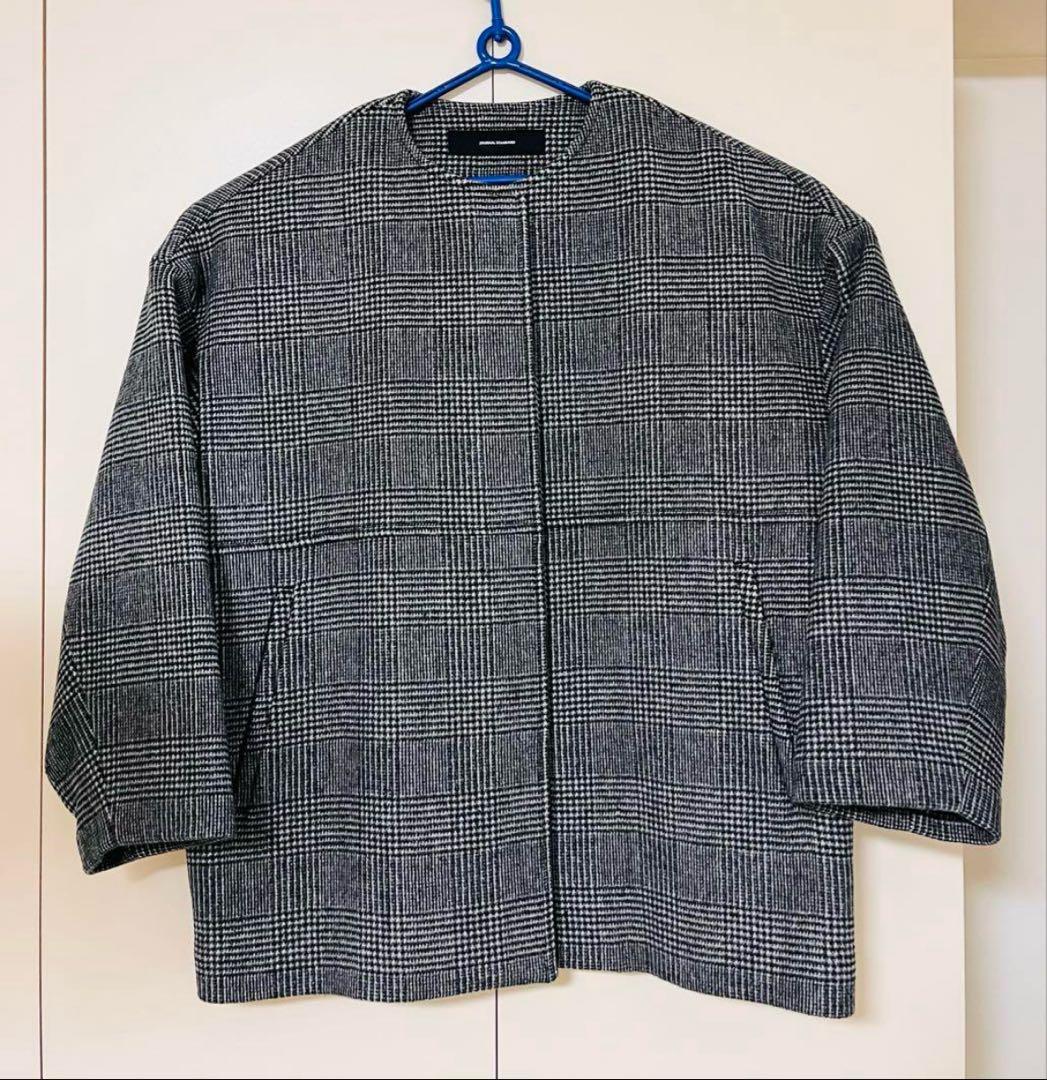 【未使用級】スーパー140 ビーバー　ノーカラー　ショートコート