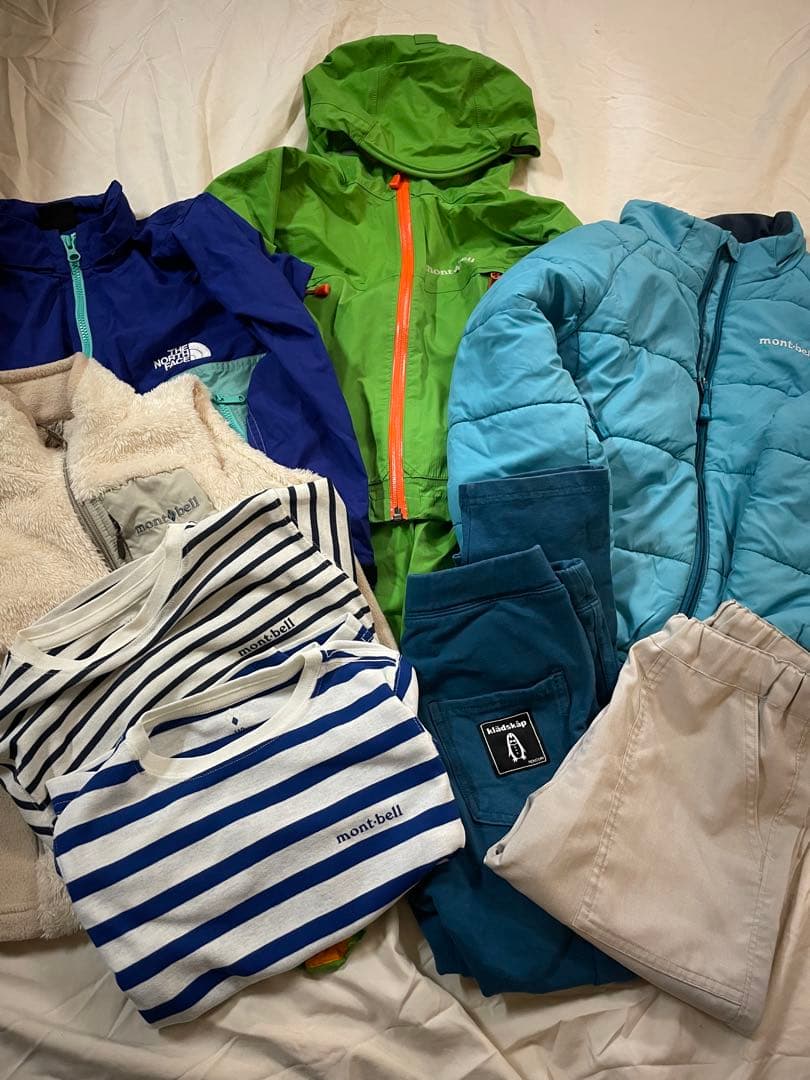 mont-bell他 子供服まとめ売り 8点 110〜120 記名あり
