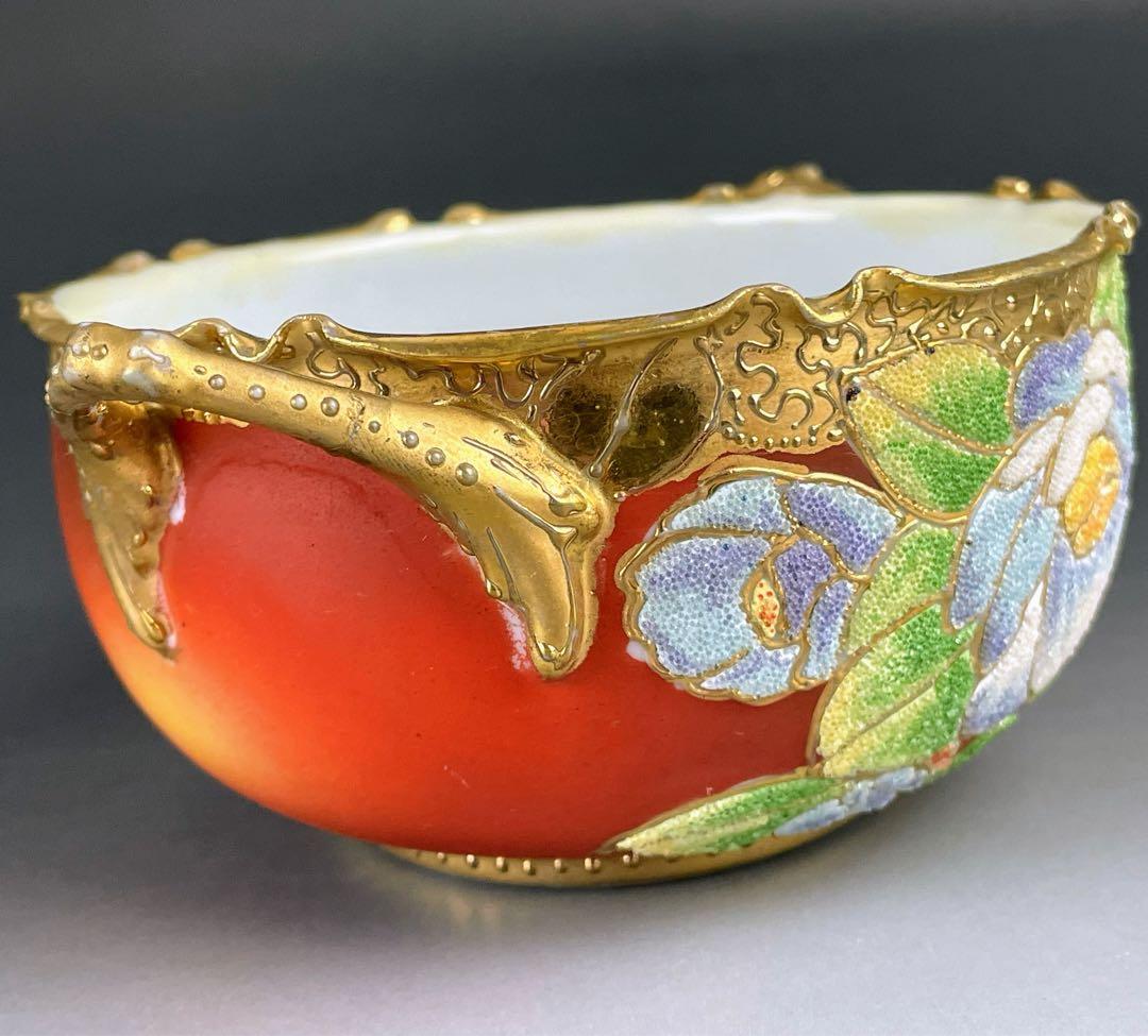 【専用】オールドニッポン アールヌーボー様式牡丹紋 コラレン 盛皿 ボウル