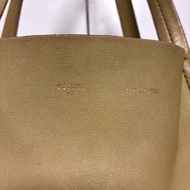 希少✨セリーヌ ホリゾンタルカバ 旧ロゴ トートバッグ レザー ベージュ 大容量