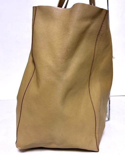 希少✨セリーヌ ホリゾンタルカバ 旧ロゴ トートバッグ レザー ベージュ 大容量