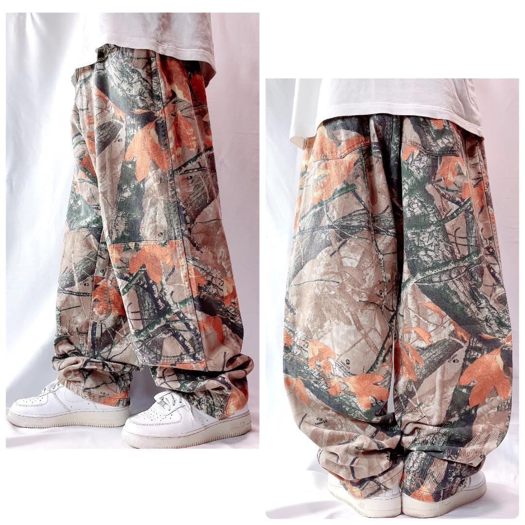 極太 バギー ラングラー 迷彩 リアルツリーカモ デニムパンツ W40 L30