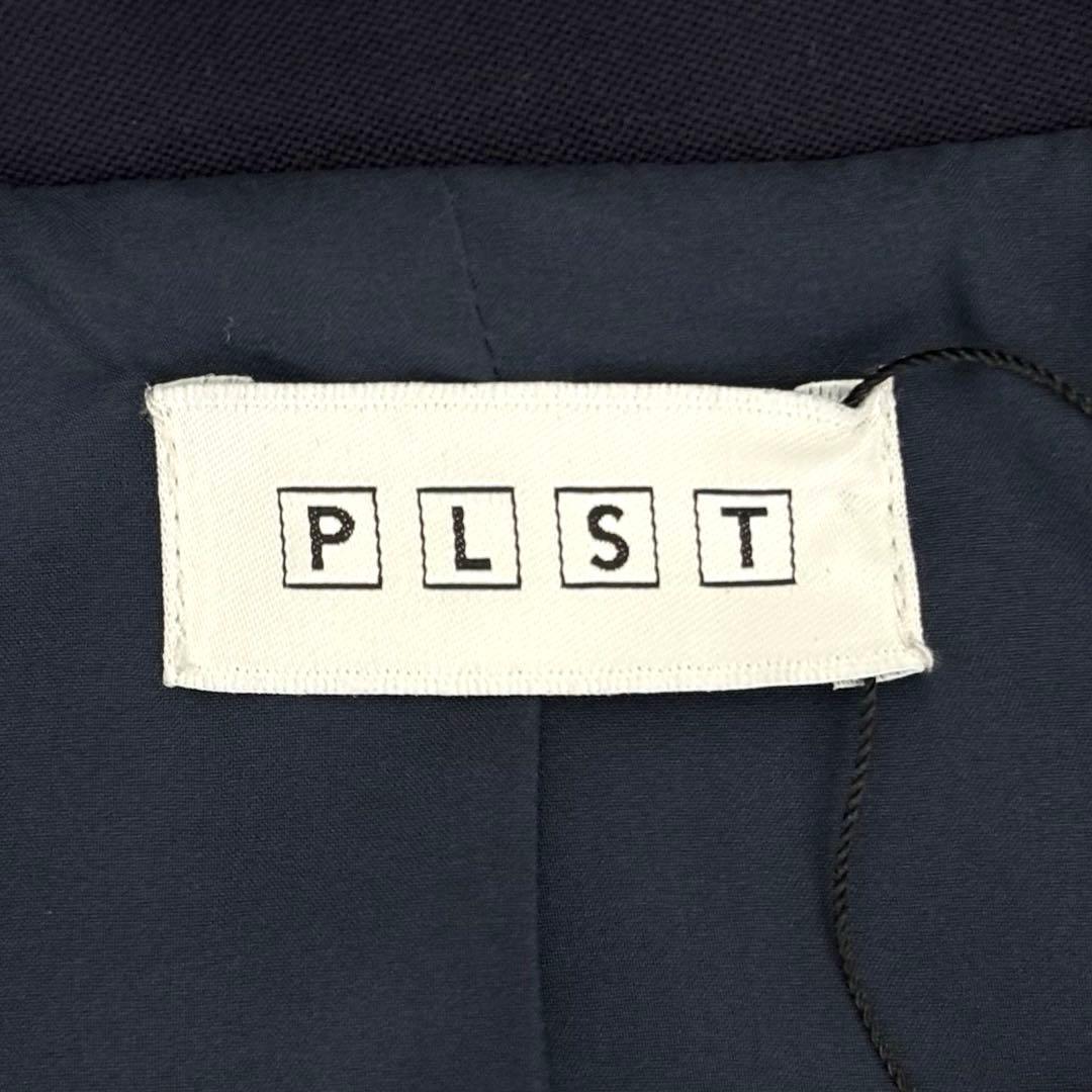 未使用プラステPLST　レディース　ウールブレンドダブルジャケット　L　ネイビー
