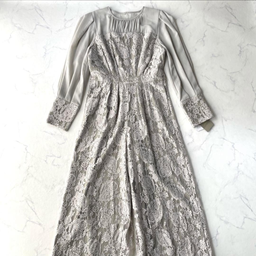 【新品】リルアー LERURE オールインワン パンツドレス グレージュ M