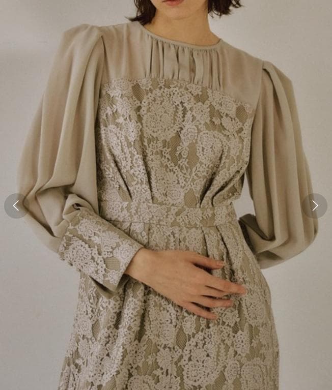 【新品】リルアー LERURE オールインワン パンツドレス グレージュ M