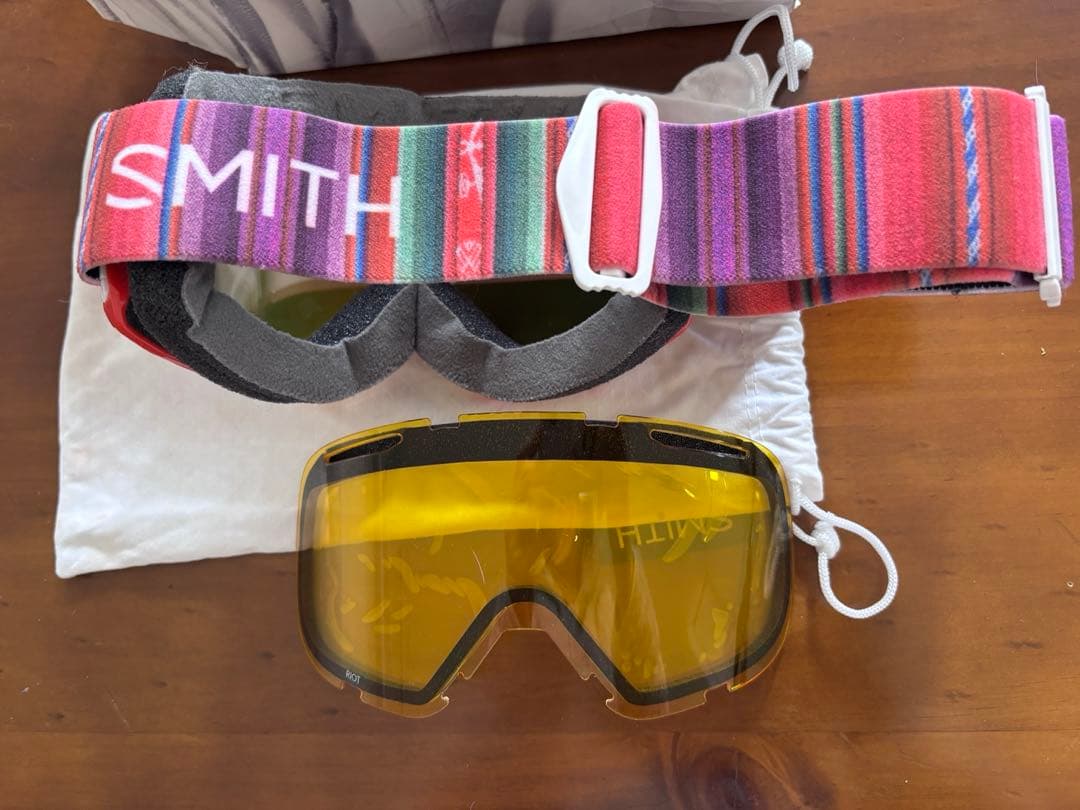 Smith riotゴーグル ミラー 赤レンズ 替レンズ付き