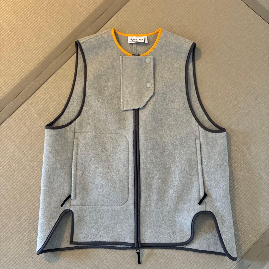 nagonstans asymmetry slit vest ベスト　グレー