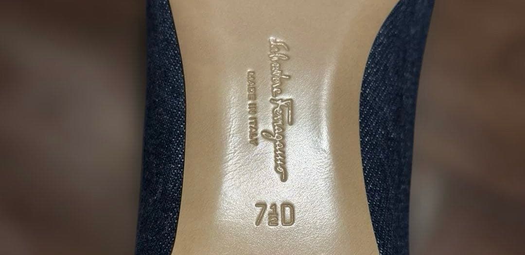 Salvatore Ferragamo デニムバレエシューズ