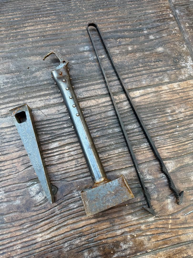 サンゾクマウンテン 焚火セット トング Geji ゲジ ジェイソン ハンマー