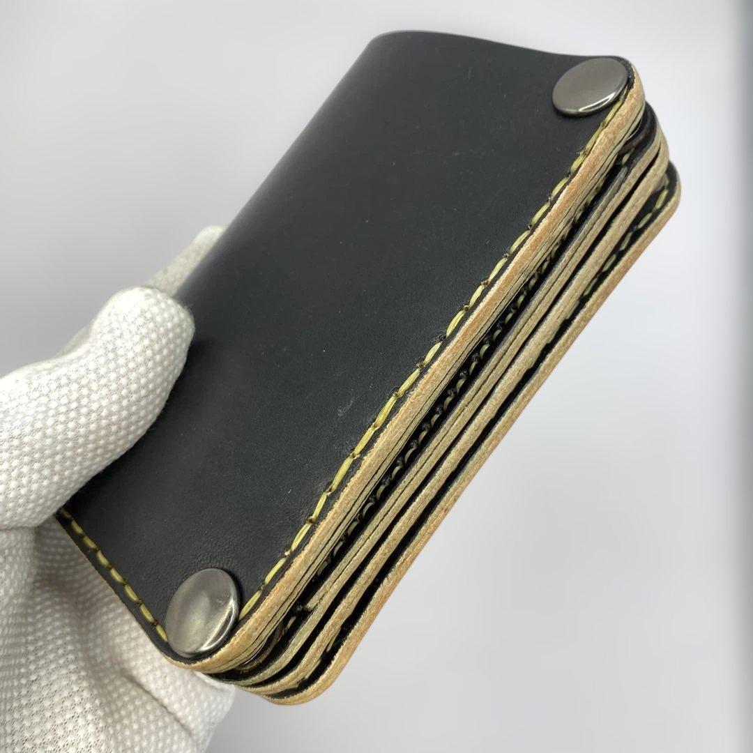 無骨 お札折らずに収納できる手染めミドルトラッカーウォレット BTW0627