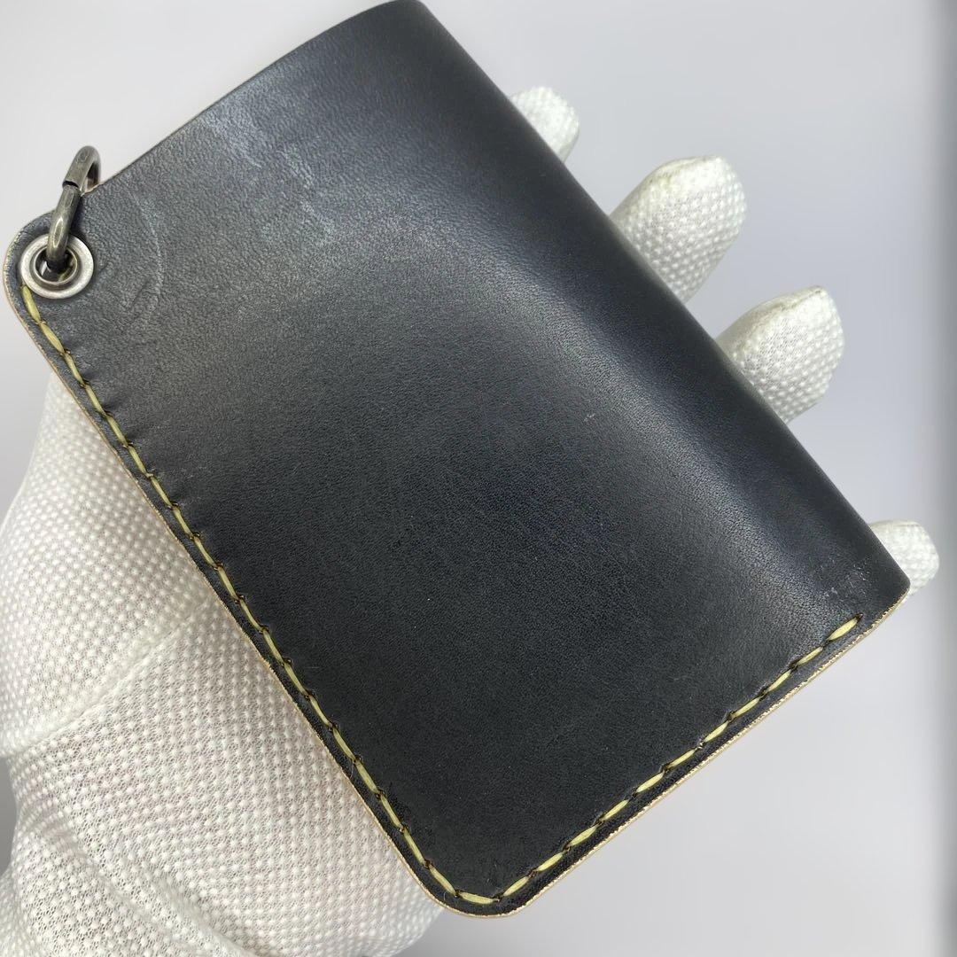 無骨 お札折らずに収納できる手染めミドルトラッカーウォレット BTW0627