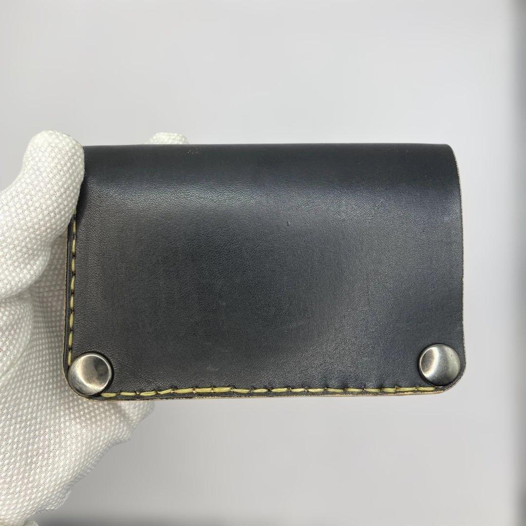 無骨 お札折らずに収納できる手染めミドルトラッカーウォレット BTW0627