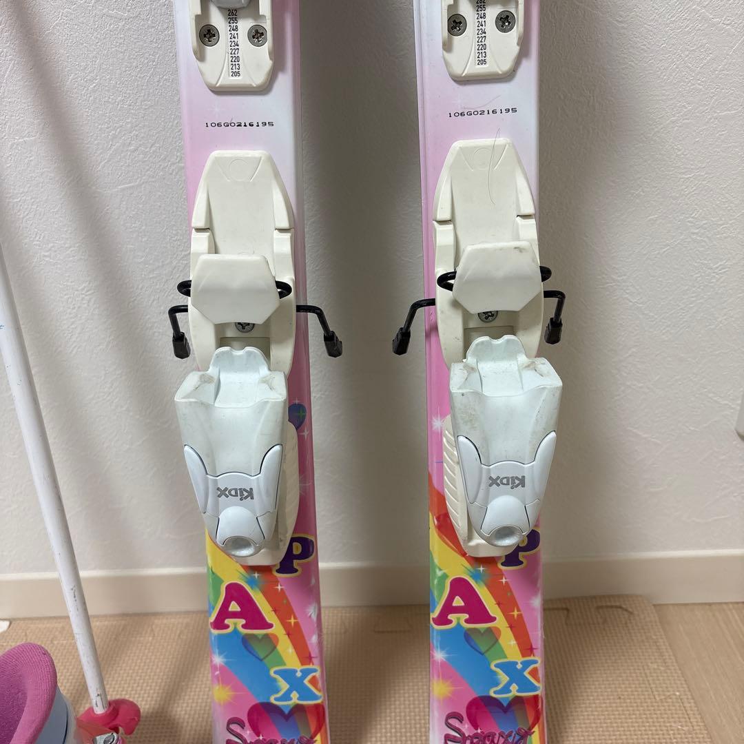 KAZAMA スキーセット106cm ROCKER ストック80cm ブーツ2足