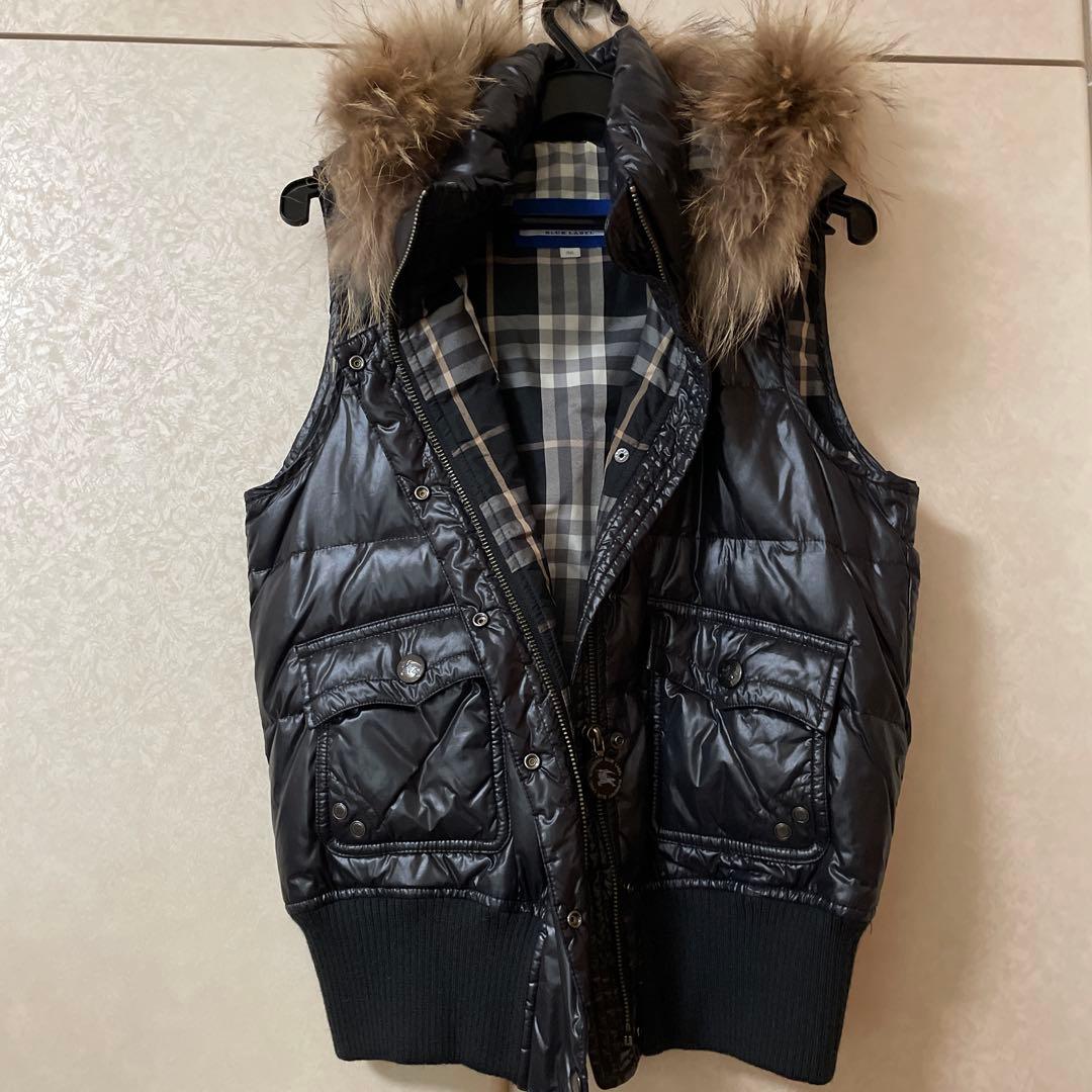 BURBERRY BLUE LABEL ダウンベスト 38サイズ ブラック